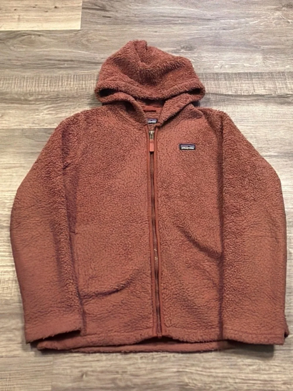 Patagonia Kids' red Hooded Fleece Jacket